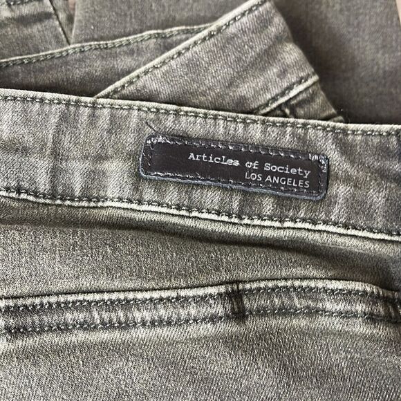 Articles Of Society Forest Green Skinny Jeans Size 27 - Picture 5 of 9